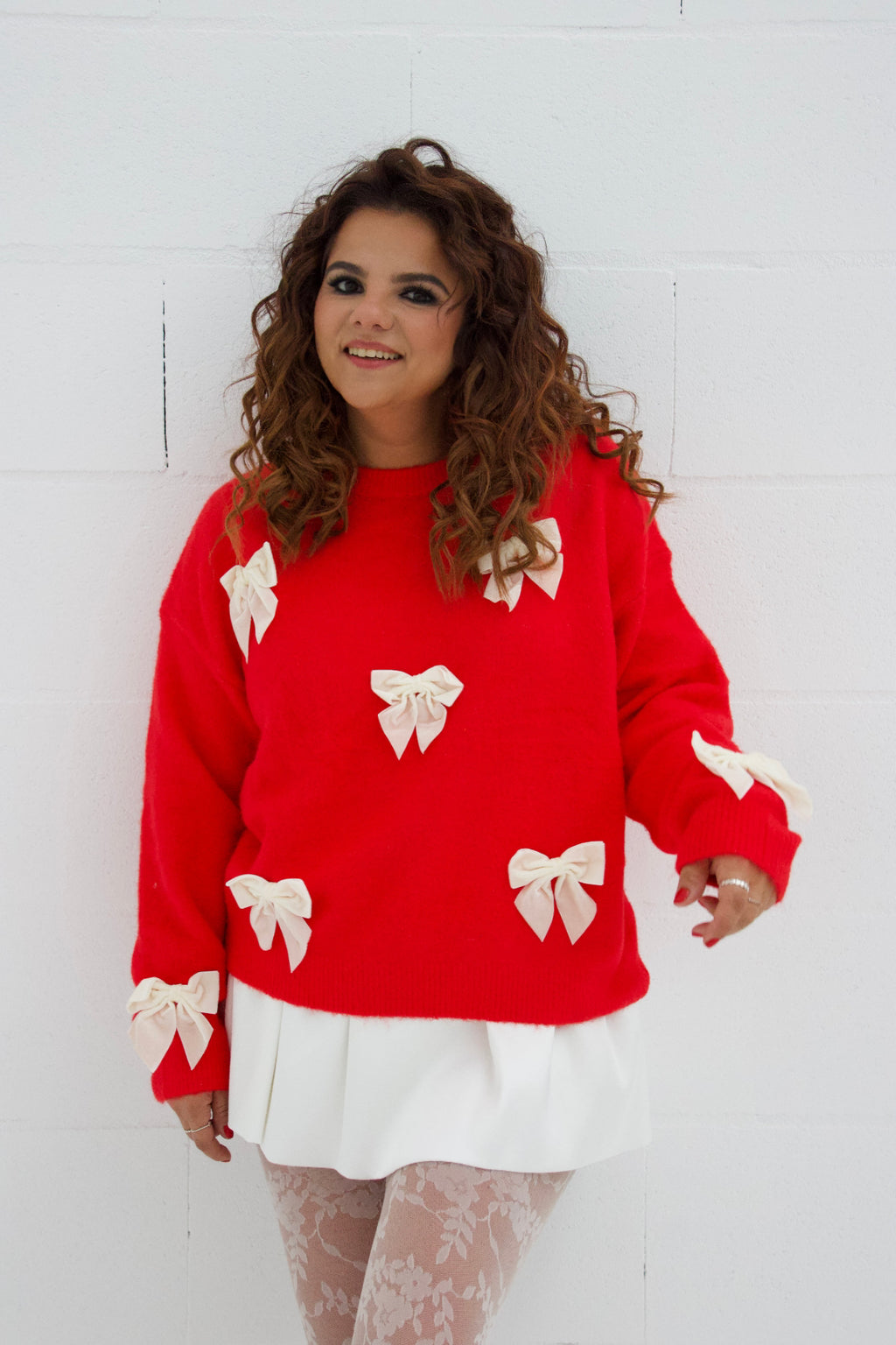 Bow Knit Red